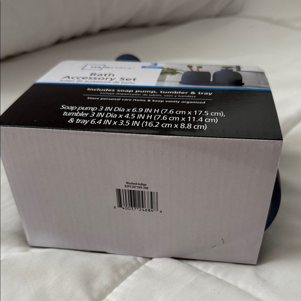 Mainstays Bath Accessory Set - Blue - Picture 5 of 8